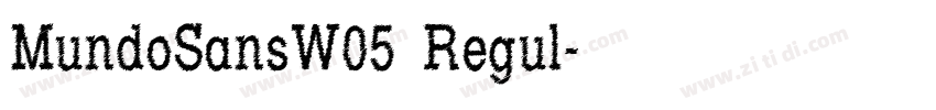 MundoSansW05  Regul字体转换